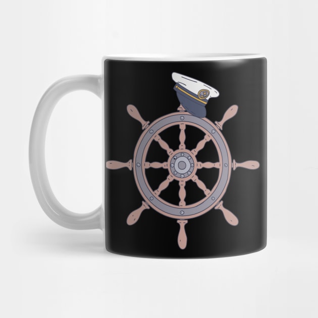 Steering Captain - Wooden Wheel Graphic - Shipmaster by DeWinnes